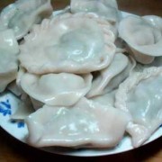 香菇韭莱猪肉馅饺子