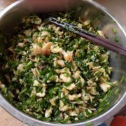 丝瓜鸡蛋韭菜包子的做法视频 丝瓜韭菜素馅水饺的做法