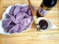 玉米紫甘蓝水饺猪肉水饺,紫甘蓝菜肉水饺 