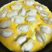 鸡蛋煎冻饺子的做法_鸡蛋煎速冻饺子的做法